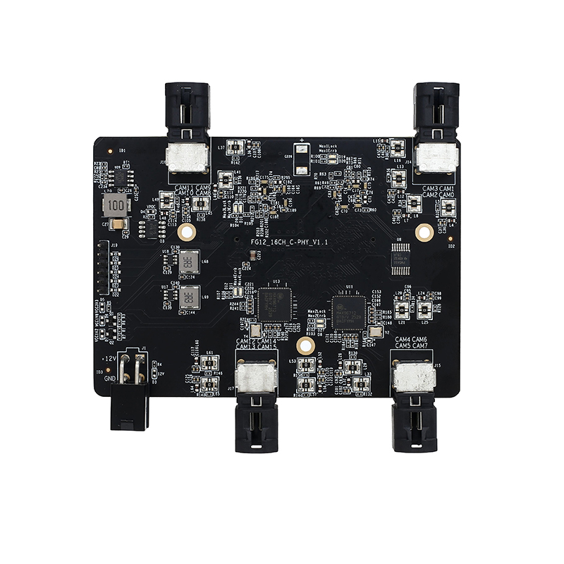 FG12_16CH C-PHY & D-PHY SerDes板，适用于Nvidia Jetson AGX Orin，配备16个通道